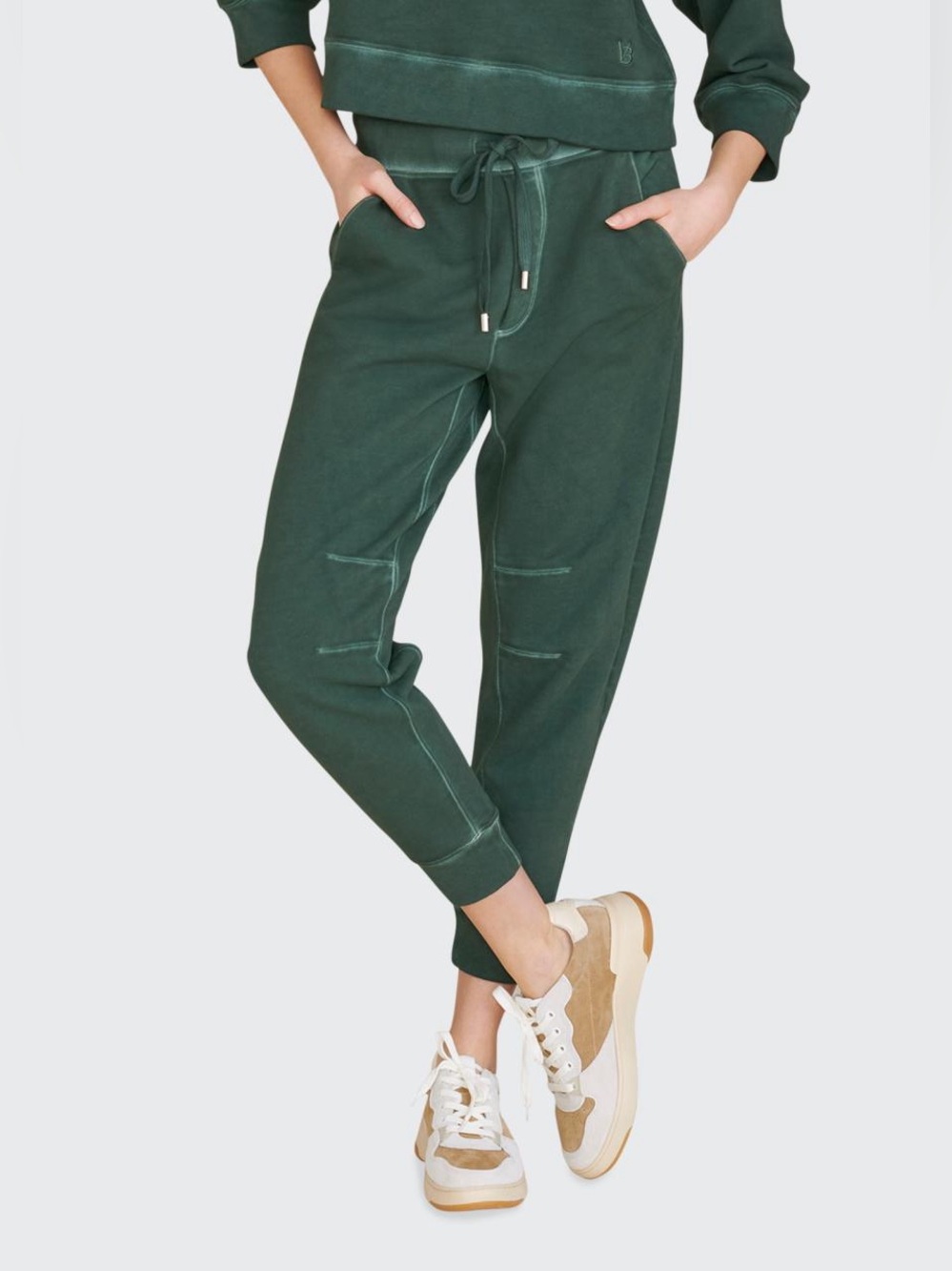Veronica Beard Preslee Cotton Sweatpants Green Size Small